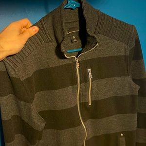 Gray & black zipper sweater
